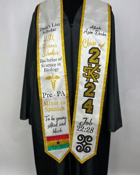 Kennesaw State University graduation stole . . . #graduation #ellejaycustoms #gradstoles #gradstole #explorepage #explore Grad Stoles, Kennesaw State University, Kennesaw State, University Graduation, Graduation Stole, State University, Fashion Designer, University, Fashion Design