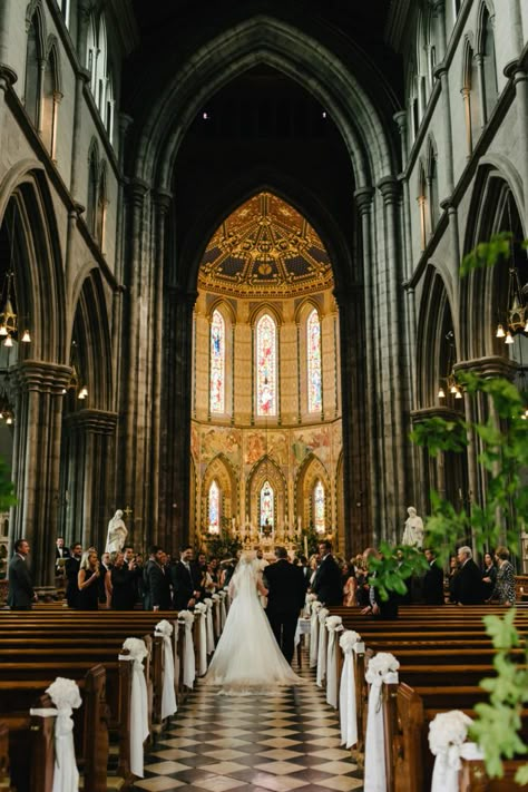 Wedding Ideas Chapel, Ireland Cathedral, Wedding In London, Irish Wedding Aesthetic, Irish Cathedral, Wedding In Cathedral, Wedding Venues Ireland, Cathedral Wedding Aesthetic, Anglican Wedding