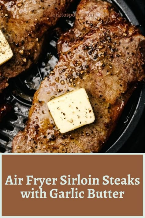 Air Fryer Sirloin, Steak Air Fryer, Sirloin Tip Steak, Sirloin Steak Recipes, Air Fryer Steak, Food Vintage, Sirloin Steak, Airfryer Recipes, Air Fry Recipes