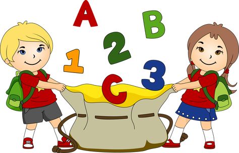 Kids learning abc clipart - Clip Art Library Student Clipart, Learning Games For Toddlers, Learning Games For Preschoolers, School Wall Art, Learning Abc, India School, Kindergarten Learning, Games For Toddlers, Preschool Books