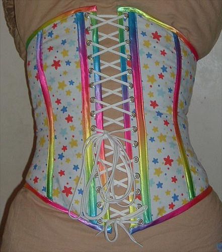 Rainbow Corset, Rainbow Dresses, 00s Mode, Silly Clothes, Clown Clothes, Funky Outfits, Corset Back, Rainbow Brite, Estilo Punk