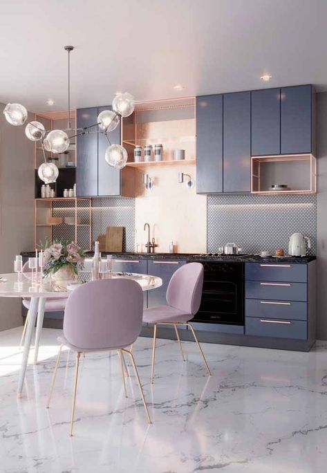 Pastel Kitchen, Kitchen Models, Trendy Kitchen, Luxury Kitchen, Design Case, Home Decor Kitchen, Interior Design Kitchen, Kitchen Room, 인테리어 디자인