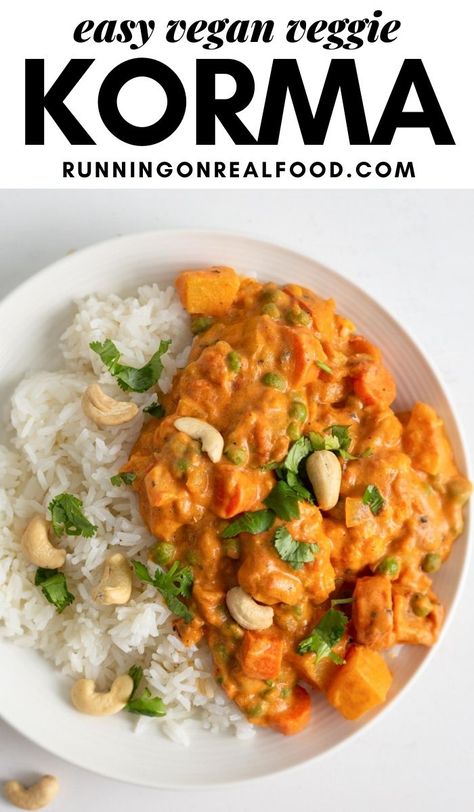 Veggie Korma, Vegan Korma, Vegetable Korma Recipe, Korma Sauce, Vegetable Korma, Vegan Indian Recipes, Korma Recipe, Indian Inspired, Indian Food Recipes Vegetarian