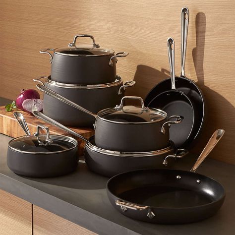 Cookware Sets: Stainless Steel & Aluminum | Crate & Barrel Kitchen Cookware Sets, Nonstick Cookware Sets, Pots And Pans Sets, Nonstick Cookware, Cast Iron Cookware, Cookware Sets, Kitchen Cookware, Pan Set, Non Stick