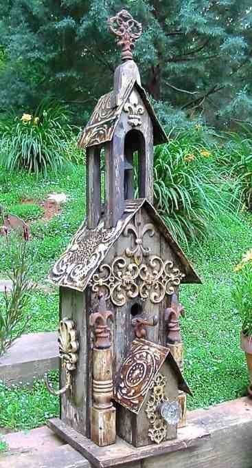 Beautiful Birdhouses, Bird Houses Ideas Diy, Birdhouses Rustic, Garden Birdhouses, Bird House Feeder, Rustic Birdhouse, Unique Bird Houses, Bird House Kits, Bird Aviary