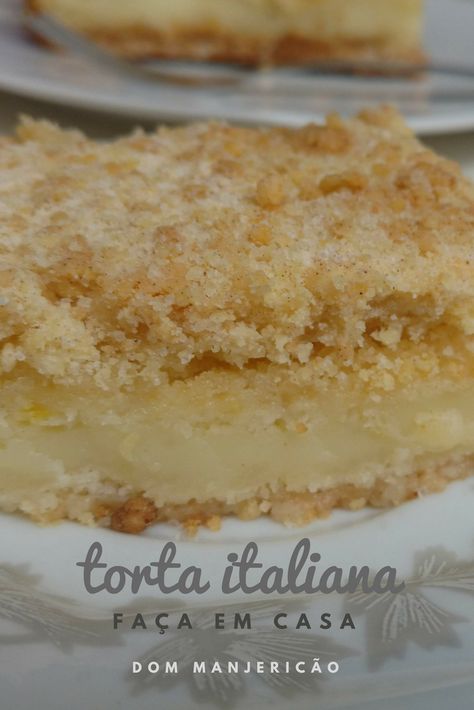 Torta italiana, aprenda a preparar essa sobremesa perfeita e simples de preparar. #tortadoce #torta #receita No Salt Recipes, Healthy Homemade Recipes, Sweet Pie, Brownie Cake, Birthday Cake Decorating, Other Recipes, Yummy Snacks, Cake Desserts, Sweet Recipes