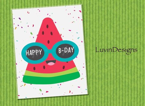 Team Snacks, Watermelon Birthday, School Signs, Birthday Printables, Happy B Day, Birthday Sign, Cards Sign, Free Spirited, Sign Printing