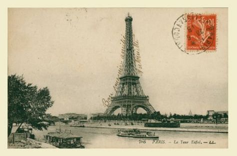 Paris will always be one of my favorite cities in the world! Vintage Postcards Travel, Eiffel Tower Print, Old Paris, Framed Postcards, Vintage Paris, Oui Oui, Bw Photo, Vintage Postcard, Post Cards