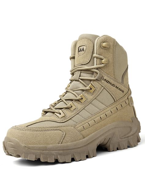 Nuevas botas transpirables para hombre para senderismo al aire libre, botas de combate de entrenamiento altas resistentes al desgaste, botas de tenis ligeras e impermeables,Zapatos altos para exteriores para hombresNuevas botas transpirables para hombre para senderismo al aire libre, botas de combate de entrenamiento altas resistentes al desgaste, botas de tenis ligeras e impermeables,Zapatos altos para exteriores para hombres Caqui      Botas de combate   Men Shoes, size features are:Bust: ,Len Men Shoes Size, Length Sleeve, Sleeve Length, Boots