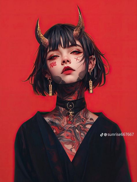 Birthday Queen, Demon Girl, Art Walk, Crazy Things, Dark Art Illustrations, Character Ideas, Digital Art Girl, Anime Artwork, Art Plastique