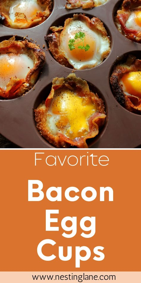 Whip up a batch of these easy and tasty Bacon Egg Cups! Perfect for a quick breakfast or a fun brunch, these cups combine crispy bacon with fresh eggs, bell peppers, and potatoes. Each serving packs protein without the guilt, aligning perfectly with your health goals. Ready in under 45 minutes, these cups are ideal for a busy morning. Dive into this delicious, comforting meal that keeps you on track with your wellness journey! Eggs And Bacon In Muffin Pan, Bacon Egg And Cheese Muffin Cups, Baked Eggs In Muffin Tin With Bacon, Breakfast Egg Cups Make Ahead, Bacon And Egg Cups Muffin Tins, Bacon Wrapped Egg Cups, Bacon Cups With Eggs, Turkey Bacon Egg Cups, Bacon And Egg Muffins