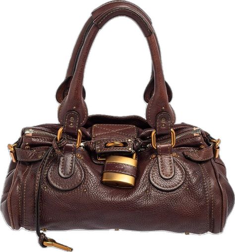 Chloe Paddington (AED 6,300) Pretty Bags, Cute Purses, Chloe Bag, Dark Brown Leather, Cute Bags, Dream Clothes, Vintage Bags, Leather Handbag, Need This