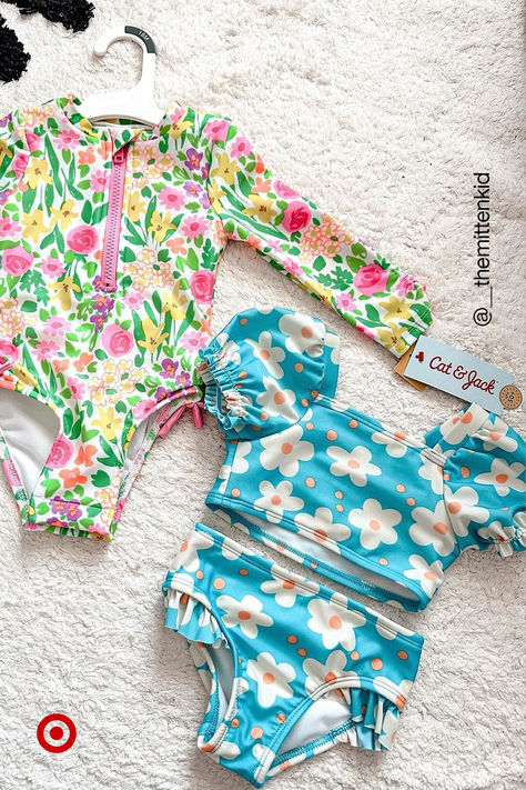 Summer’s here & it’s time to dress your little one in the cutest floral swimsuits. Designed for splashy playtime, these outfits are just perfect for beach days and kiddie pool playdates.