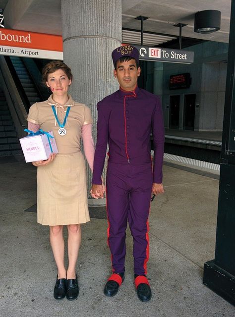 Zero Moustafa and his beloved Agatha of The Grand Budapest Hotel at Dragon*Con 2014 Lobby Boy, Couples Cosplay, The Grand Budapest Hotel, Wes Anderson Movies, Grand Budapest, Grand Budapest Hotel, Budapest Hotel, Fantasias Halloween, Movie Costumes