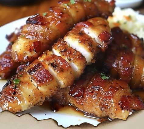 Bacon Brown Sugar Chicken Tenders – Tnextrecipes Bacon Brown Sugar Chicken, Mini Crockpot Recipes, Bacon Wrapped Chicken Tenders, Brown Sugar Chicken, Brown Sugar Bacon, Bacon Wrapped Chicken, Chicken Tender Recipes, Healthy Slow Cooker, Slow Cooker Recipes Healthy