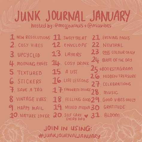 #junkjournaljanuary hashtag on Instagram • Photos and Videos Junk Journal January, Junk Journal Prompts, Journal January, Art Journal Challenge, Journal Challenge, Art Journal Prompts, Morning Pages, Art Challenges, Junk Journal Ideas