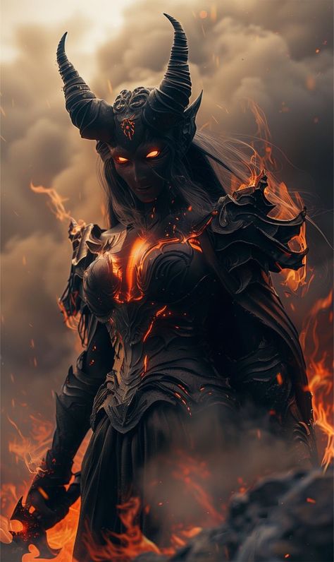 Evil Female Character Design, Egyptian Demon, Incubus Art, Cambion Art, Fantasy Villain, Goddess Of Destruction, Witch King Of Angmar, Soldier Tattoo, Bloodborne Art