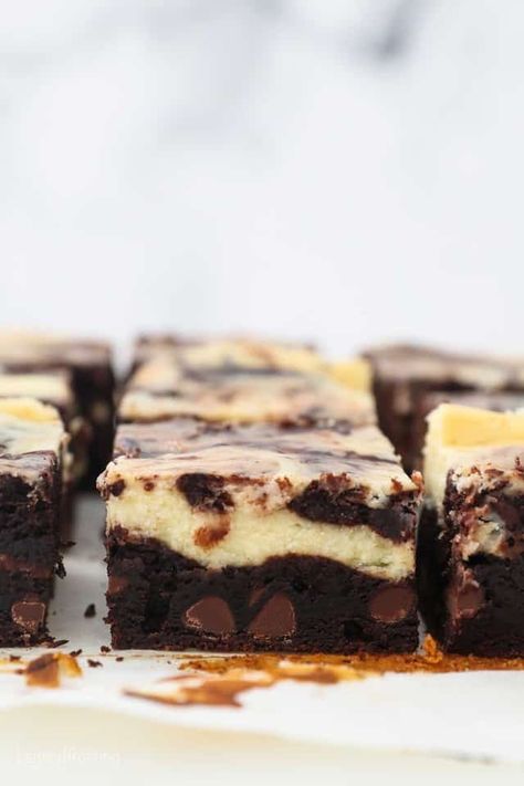 Cheesecake brownies are the ultimate decadence. These fudgy brownies are layered with a cheesecake swirl made with only 4 ingredients. #brownies #homemadebrownies #creamcheesebrownies #cheesecakebrownies Truffle Brownies, Cheesecake Brownies Recipe, Cheesecake Truffles, Coconut Tart, Cheesecake Brownie, Swirl Brownies, Homemade Cheesecake, Cheesecake Brownies, Best Brownies