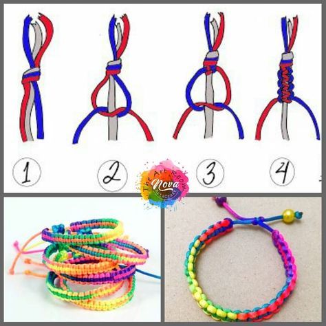 How To Make Bracelets, Easy Diy Bracelets, Bracelets With String, Bracelet Patterns Easy, Diy Bracelets With String, Diy Friendship Bracelets Tutorial, Friendship Bracelet Patterns Easy, Diy Bracelets Tutorials, Seni Dan Kraf