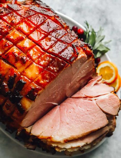 600+ Dinner Recipes & Easy Meal Ideas - Cookie Rookie Baked Christmas Ham, Coca Cola Ham In Oven, Hormel Ham Recipe, Whole Ham Recipes, Baked Fried Chicken Breast, Ham For Christmas, Ham Christmas, Brown Sugar Glazed Ham, Roast Ham