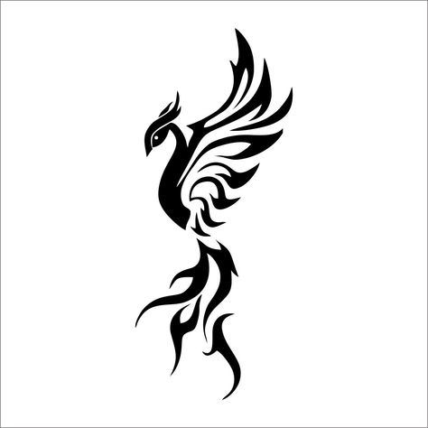 Phoenix Bird Drawing Easy, Phoenix Tattoo Minimalist, Hand Tattoo Images, Phoenix Drawing, Small Phoenix Tattoos, Ancient Tattoo, Phoenix Tattoo Design, Abstract Art Gallery, Cool Tattoo Drawings