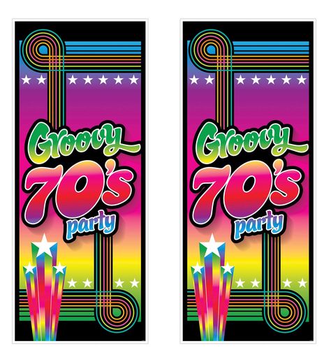 PRICES MAY VARY. Includes 2 Door Covers in the package Each 70's Door Cover measures 30 inches wide by 6 feet tall Made of durable plastic and printed with a vibrant colorful 70's design Use indoors or outdoors Hang on doors or on walls to decorate for a 70's party 70's Party, Groovy Party, 70s Party, Door Covers, Birthday Celebrations, Birthday Celebration, Hanging Decor, Craft Party, Party Themes