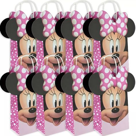 PRICES MAY VARY. DIY PARTY BAGS: Unleash the creativity in your little one and make their special event unique with Minnie Mouse Forever DIY Party Bags, perfect for adding a personalized touch to any kids event or occasion. MINNIE MOUSE FOREVER: Showcase your love for the iconic and timeless character, Minnie Mouse, with these adorable pink paper favor bags featuring her charming signature style, guaranteed to be a hit at any Disney-themed gathering. 8-PIECE PACK: These generously sized 8.25" x 5" x 3.25" pink paper bags come in a convenient 8-pack, ensuring that you have plenty of bags for all your little guests to take home goodies and create lasting memories. PERFECT FOR SPECIAL OCCASIONS: Whether celebrating a birthday, attending a Disney event, or hosting a Minnie Mouse-themed party, Mini Mouse Party Favors, Party Favor Bags Diy, Diy Party Bags, Minnie Mouse Favors, Minnie Mouse Party Favor, Minnie Mouse Birthday Theme, Pink Treats, Minnie Mouse Theme Party, Twodles Birthday