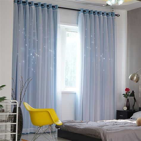 Girls Princess Bedroom, Nordic Style Bedroom, Bedroom Drapes, Window Treatments Bedroom, Tulle Curtains, Darkening Curtains, Modern Curtains, Children's Bedroom, Living Room Windows