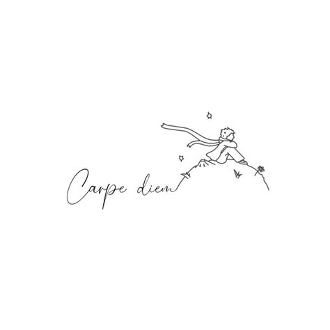 Carpe Diem Wallpaper, Maly Princ, Tattoo Carpe Diem, Little Prince Tattoo, Ems Tattoos, Prince Tattoos, Monogram Tattoo, Petit Tattoo, Boho Tattoos