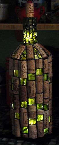 CORK ART :) Cork Lamp, Fun Lighting, Bottle Projects, Wine Bottle Project, Wine Bottle Light, Cork Ideas, Wine Cork Projects, Wine Cork Art, Cork Projects