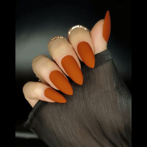 50 Almond, Ombre And Classy Coffin Fall Wedding Nails 2023 - Wedding Hacked Fall Orange Nails, Burnt Orange Nails, Fall Almond Nails, Coconut Bar, Pumpkin Spice Nails, Orange Acrylic Nails, Nails Yellow, Peach Nails, Dip Nails