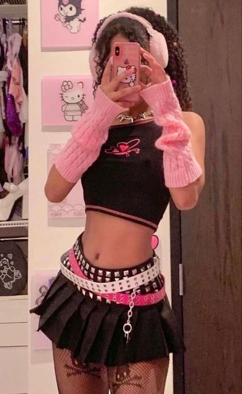 Kawaii Fashion Outfits, Swaggy Outfits, Alternative Outfits, Goth Outfits, Really Cute Outfits, Kawaii Clothes, Rave Outfits, Edgy Outfits, Girly Outfits