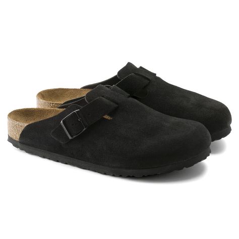 Black Birkenstock Clogs, Boston Soft Footbed, Gold Trainers, Bob Chapeau, Boston Clogs, Black Clogs, Platform Flip Flops, Boston Clog, Loafer Slippers