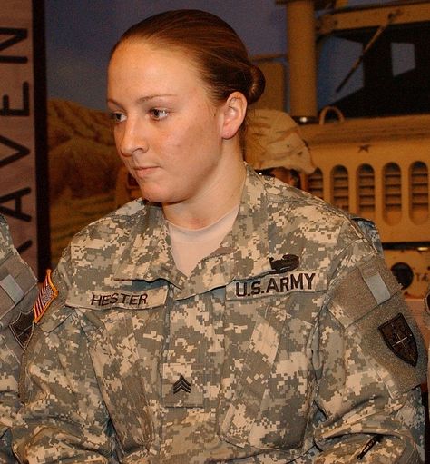 Leigh Ann Hester is the first female U.S. Army soldier to receive the award for exceptional valor since World War II and the first ever to be cited for valor in close quarters combat. Leigh Ann, National Heroes, Army Women, American Veterans, February 3, Female Soldier, Military Personnel, The Resistance, American Heroes