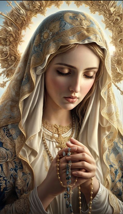 Mary And Jesus Art, Mama Mary Images, Jesus Pictures Catholic, Mother Mary Wallpaper, Virgin Mary Picture, Immaculate Mary, Mother Of Christ, Mother Mary Pictures, Mary Mother Of God