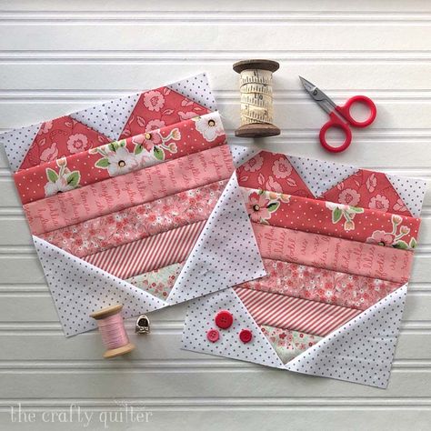 Ombre Love quilt pattern & some heart tutorials - The Crafty Quilter Free Heart Pattern, Quilt Squares Ideas Projects, Nancy Zieman Tutorials, Valentine Quilts Patterns Free, Heart Quilt Blocks Free Pattern, Heart Patterns Printable, Quilted Heart Pattern, Valentine Quilts, Colchas Quilting