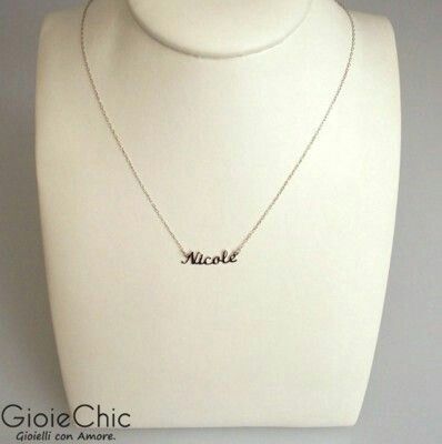 Nicole Name, White Gold Necklace, White Gold Necklaces, Piercing Jewelry, Piercings, Silver Necklace, Gold Necklace, White Gold, Collar