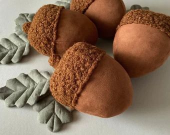 Baby Woodland Nursery, Acorn Decor, Waldorf Home, Acorn Gifts, Adorable Plushies, Acorn Decorations, Autumn Soft, Fall Acorns, Easter Bunny Gifts