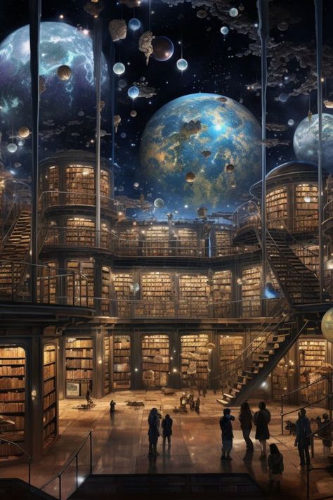 Magical Library, Star Wars Planets, Magical Room, Anime Places, Perspective Drawing Architecture, Dream Library, Library Aesthetic, Lose Yourself, Biome