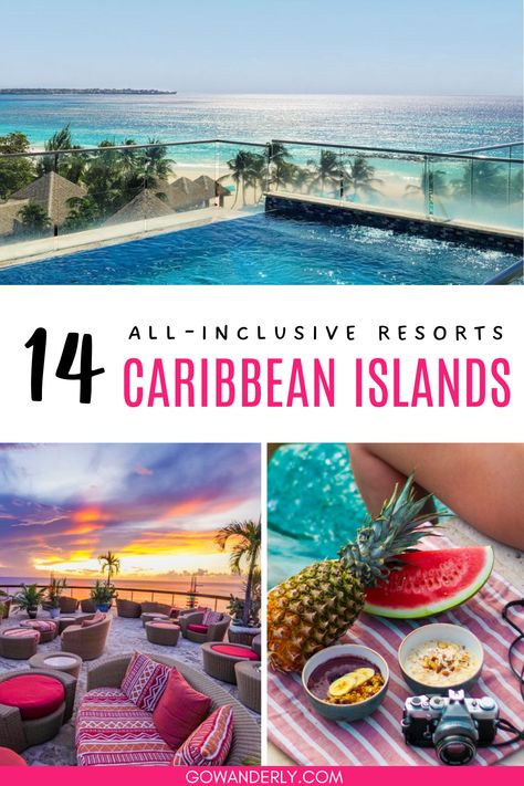 14 top all-inclusive resorts on Caribbean islands, perfect for a dream vacation. Caribbean Vacation All Inclusive, Aruba All Inclusive Resorts, Best All Inclusive Resorts For Adults, Best Caribbean All Inclusive, Carribean Resorts, Caribbean Family Vacation, Best Tropical Vacations, Best Caribbean Islands, Top All Inclusive Resorts