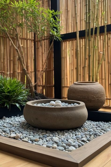 Corner Zen Garden Ideas, Zen Terrace, Japandi Patio, Outdoor Meditation Garden, Jardin Zen Interior, Zen Balcony, Japanese Courtyard Garden, Corner Landscaping, Garden Landscaping Diy