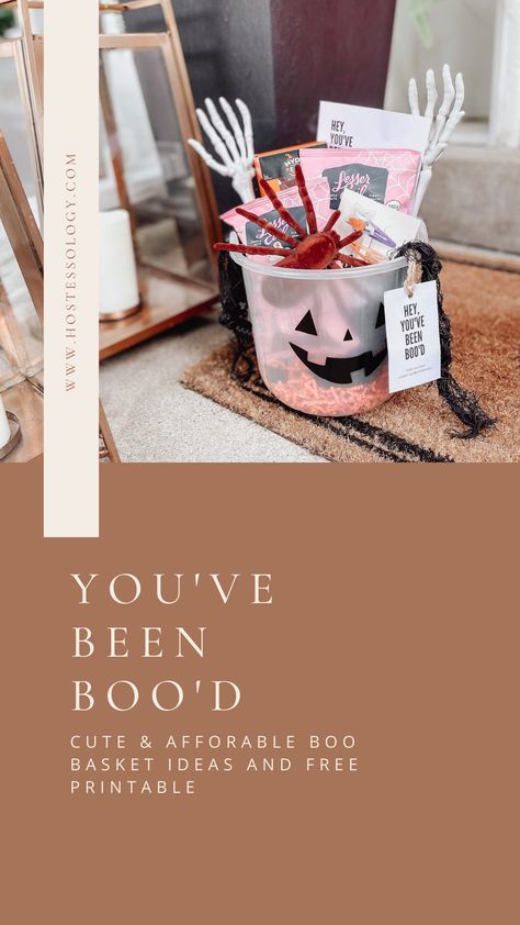 You've Been Booed Ideas For Teachers, Boo Basket Ideas Neighbor, Halloween Booed Gift Ideas, Neighbor Boo Basket, Halloween Boo Basket Ideas For Neighbors, Hey Boo Halloween, Easy Boo Basket Ideas, Boo Basket Neighborhood, Neighborhood Boo Basket Ideas