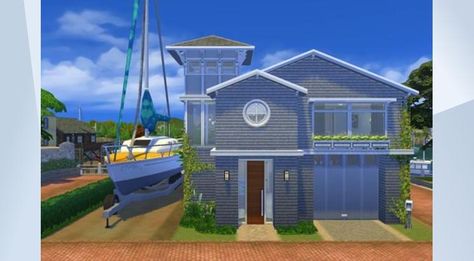 Check out this lot in The Sims 4 Gallery! - I built this house for my Marine Biologist which is why there is so many fish around the place. Enjoy! #coastal #familyhome #brindletonbay Sims 4 Gallery, Marine Biologist, Coastal Home, Coastal Homes, The Sims 4, The Sims, Sims 4, Home And Family, Shed