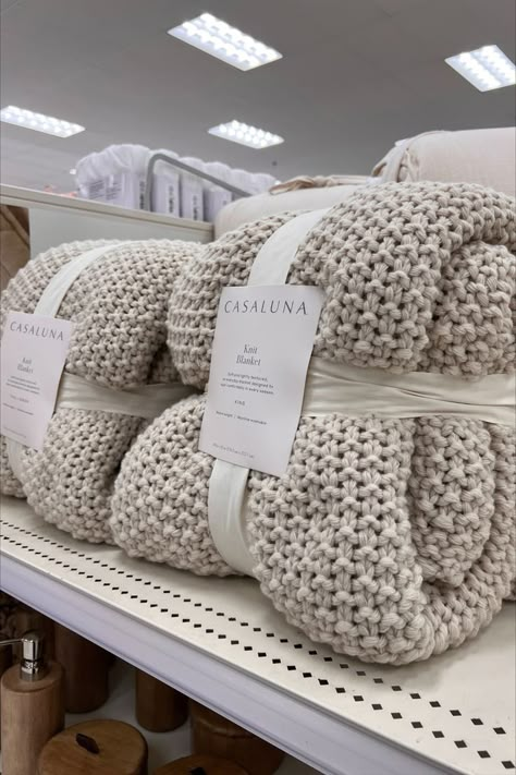 Knit Bed, Target Shopping, Aesthetic Shopping, Shopping Aesthetic, Target Home, Family Room Decor, Target Home Decor, Knitted Blankets, Bed Blanket