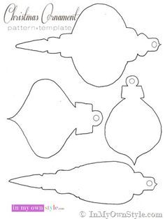 Embroidery Patterns Free Printables, Free Printables Christmas, Easy To Make Christmas Ornaments, Semi Handmade, Printable Christmas Ornaments, Christmas Ornament Template, Paper Christmas Ornaments, Ornament Template, Pola Bordir