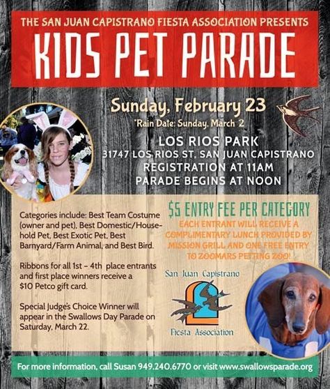 2014 Pet Parade.   See you Sunday! Pet Parade Ideas, Parade Ideas, Pet Parade, Team Costumes, Dog Walk, San Juan Capistrano, Fundraising Ideas, Pet Holiday, Event Ideas