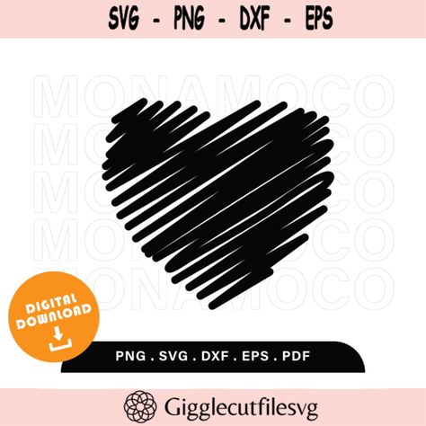 Scribble Heart, Keychain Craft, Cricut Joy, Heart Svg, Love Symbols, Cricut Ideas, Svg Files For Cricut, Heart Shape, Cricut Silhouette