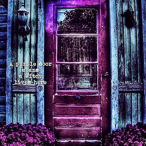 Friday mood 💋✨💫 #Friday #witch #NatureWitch #AncestralMagick #PinealGland #ThirdEye #CrownChakra #420 #AllLightBeing #Oracle #Alien #mood #currentmood #Friday #purple #nature #GirlsLikeUs Barbie Trailer, Purple Front Door, Cottage Playhouse, Purple Front Doors, Front Door Ideas, Holistic Habits, Baba Jaga, Friday Mood, Cottage Witch