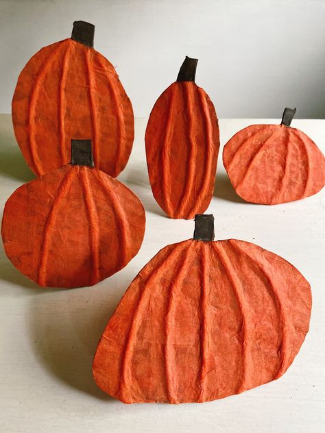 A simple, up-cycled activity using supplies you have around the house, it is the perfect parent-child creative collaboration for the fall. Cardboard Pumpkin Crafts, Cardboard Pumpkins, Pumpkins To Paint, Cardboard Pumpkin, Jog A Thon, Pumpkin Crafts Diy, Cardboard Halloween, Pumpkins Crafts, Craft Cardboard