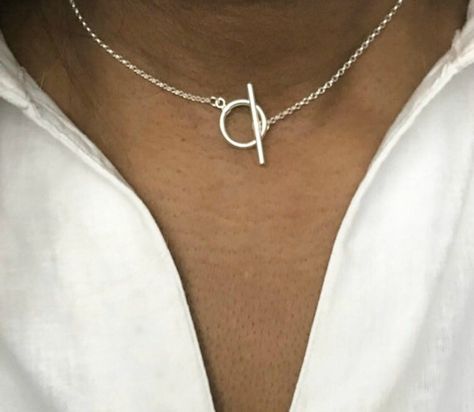 Luxury Modern Toggle Necklace For Everyday, Luxury Timeless Toggle Necklace For Women, Luxury Everyday Minimalist Toggle Necklace, Luxury Elegant Toggle Necklace, Feminist Necklace, Girlfriend Necklace Gift, Toggle Clasp Necklace, Silver Leaf Bracelet, Chemistry Gifts